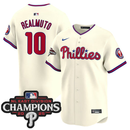 Men's Philadelphia Phillies 2025 NL East Division Champions Patch Vapor Premier Limited Jersey - All Stitched