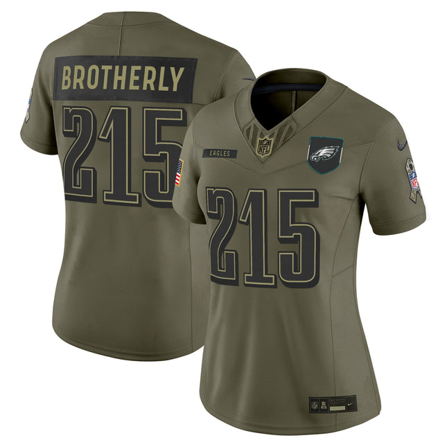 Women's Philadelphia Eagles 2025 Salute to Service Limited Jersey - All Stitched