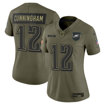 Women's Philadelphia Eagles 2025 Salute to Service Limited Jersey - All Stitched