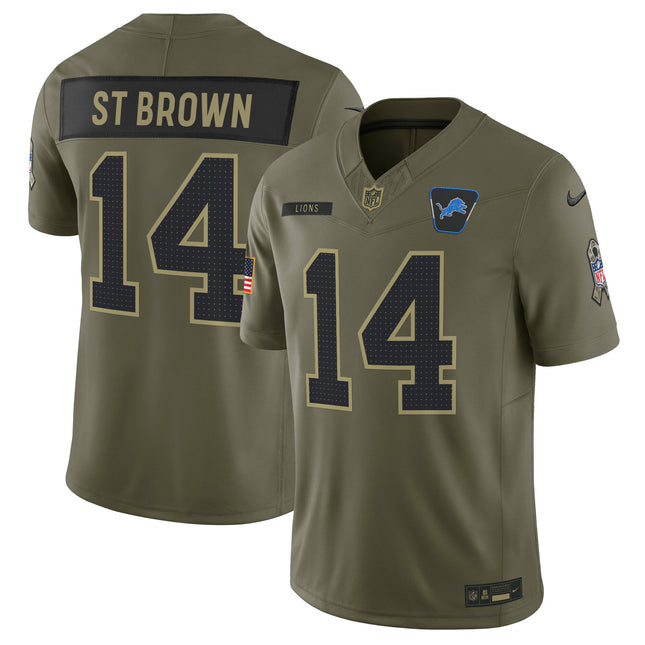 Men's Detroit Lions 2025 Salute to Service Vapor Limited Jersey - All Stitched