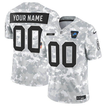 Detroit Lions 2025 Salute to Service Vapor Limited Custom Jersey - All Stitched