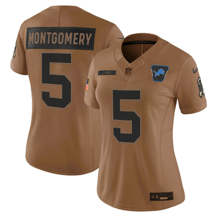 Women's Detroit Lions 2025 Salute to Service Vapor Limited Jersey - All Stitched