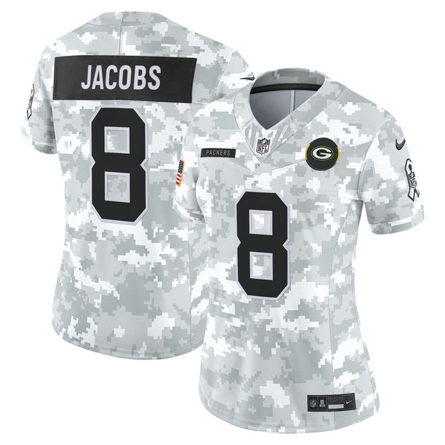 Women's Green Bay Packers 2025 Salute to Service Vapor Limited Jersey - All Stitched