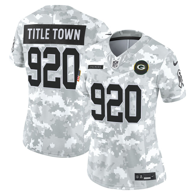 Women's Green Bay Packers 2025 Salute to Service Vapor Limited Jersey - All Stitched