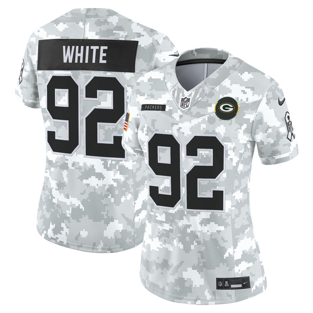 Women's Green Bay Packers 2025 Salute to Service Vapor Limited Jersey - All Stitched