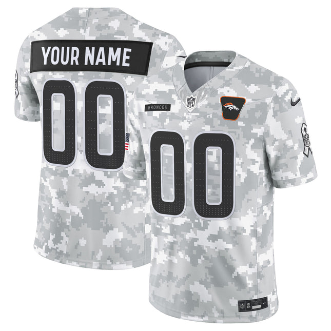 Denver Broncos 2025 Salute to Service Vapor Limited Custom Jersey - All Stitched