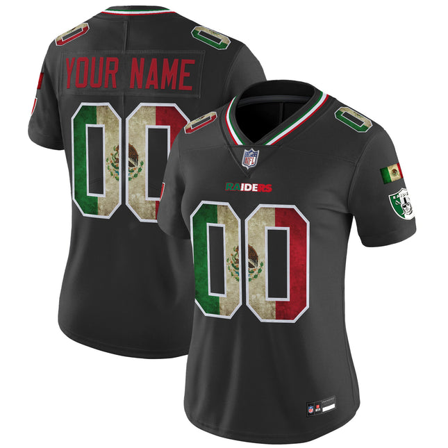 Las Vegas Raiders Mexico Vapor Limited Custom Jersey - All Stitched