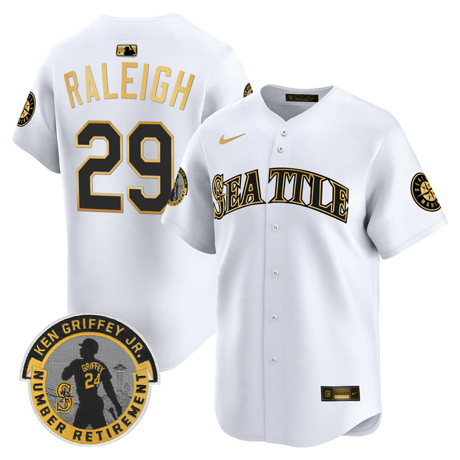 Men's Seattle Mariners 2025 Ken Griffey Jr. Patch Vapor Premier Limited Jersey - All Stitched