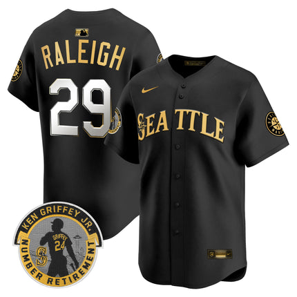 Men's Seattle Mariners 2025 Ken Griffey Jr. Patch Vapor Premier Limited Jersey - All Stitched