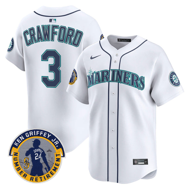 Men's Seattle Mariners 2025 Ken Griffey Jr. Patch Vapor Premier Limited Jersey - All Stitched