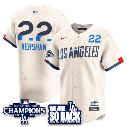Los Angeles Dodgers 2025 NL West Division Champions Jersey - All Stitched