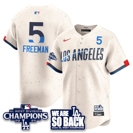 Los Angeles Dodgers 2025 NL West Division Champions Jersey - All Stitched