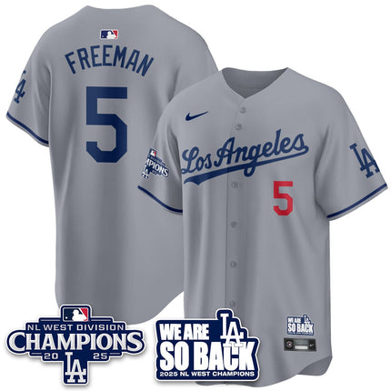 Los Angeles Dodgers 2025 NL West Division Champions Jersey - All Stitched