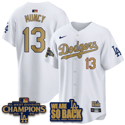 Los Angeles Dodgers 2025 NL West Division Champions Jersey - All Stitched