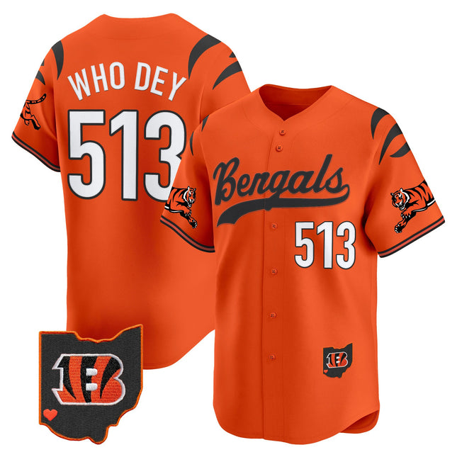 Men's Cincinnati Bengals 2025 Vapor Limited Baseball Jersey V2 - All Stitched