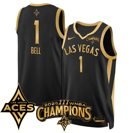 Men's Las Vegas Aces 2025 WNBA Championship Jersey - All Stitched