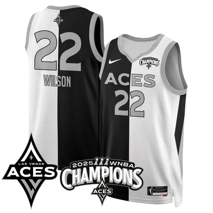 Men's Las Vegas Aces 2025 WNBA Championship Jersey - All Stitched