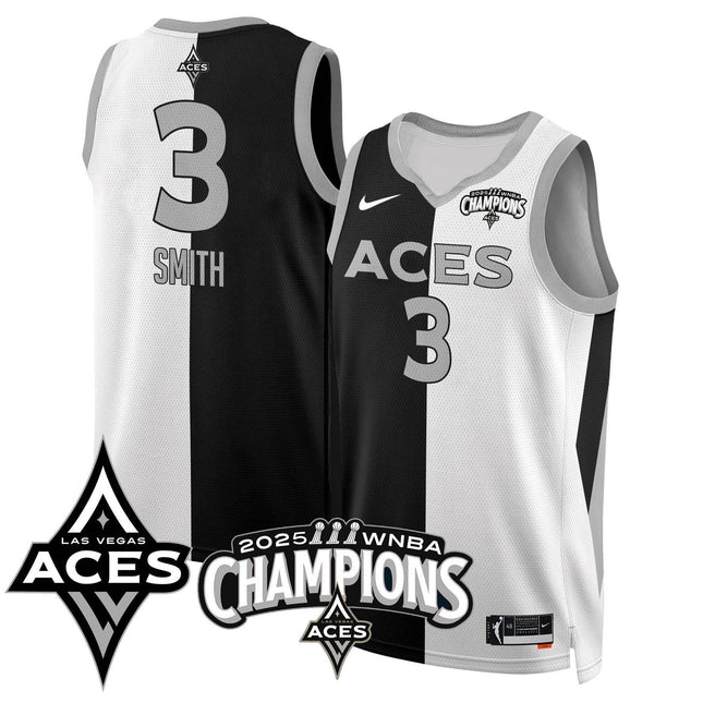 Men's Las Vegas Aces 2025 WNBA Championship Jersey - All Stitched