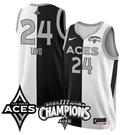 Men's Las Vegas Aces 2025 WNBA Championship Jersey - All Stitched
