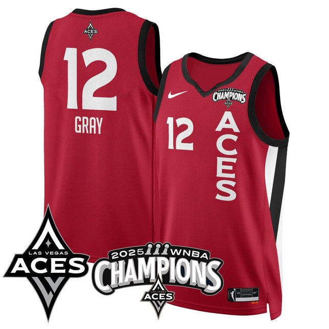 Men's Las Vegas Aces 2025 WNBA Championship Jersey - All Stitched