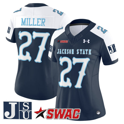 Women's Jackson State Tigers 2025 Vapor Limited Jersey V2 - All Stitched