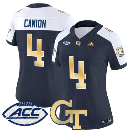 Women's Georgia Tech Yellow Jackets 2025 Vapor Limited Jersey - All stitched