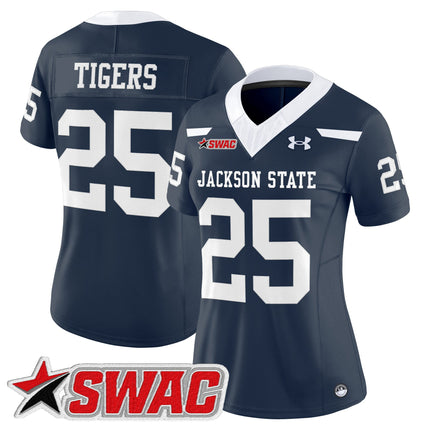 Women's Jackson State Tigers 2025 Vapor Limited Jersey - All Stitched