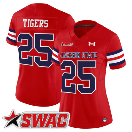 Women's Jackson State Tigers 2025 Vapor Limited Jersey - All Stitched