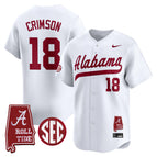 White / #18 Crimson / S