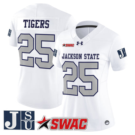Women's Jackson State Tigers 2025 Vapor Limited Jersey - All Stitched