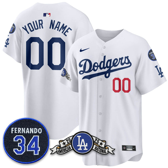 Custom Los Angeles Dodgers 2025 National League Champions Jersey - All Stitched
