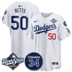 White / Mookie Betts - 50 / S
