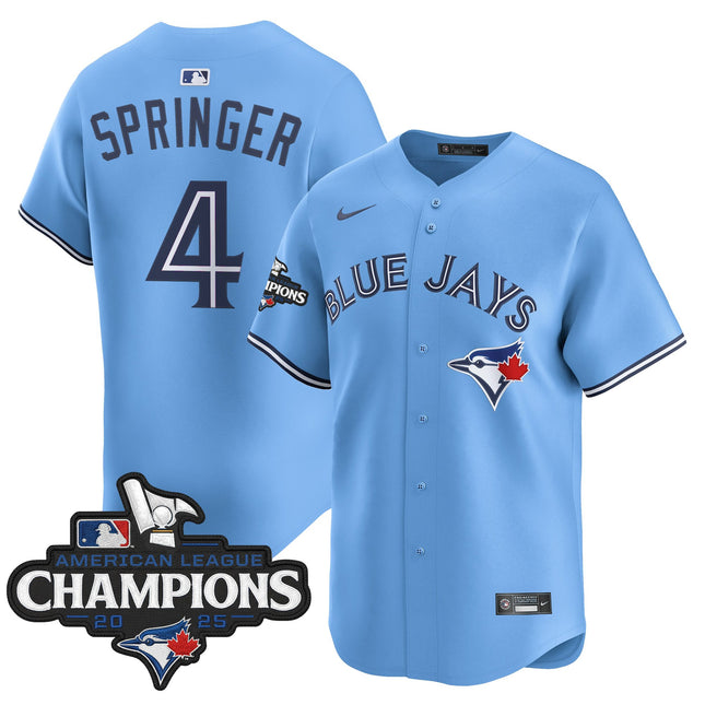Men's Toronto Blue Jays 2025 American League Champions Vapor Premier Limited Jersey - All Stitched