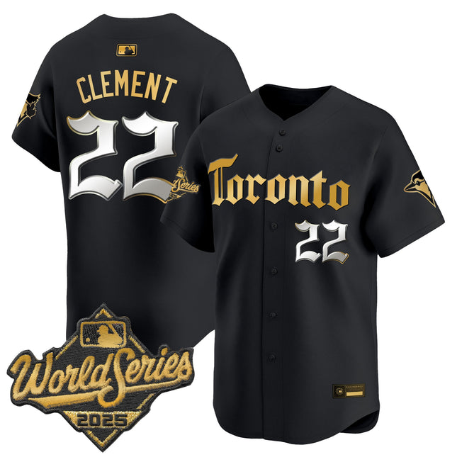 Men's Toronto Blue Jays 2025 World Series Vapor Premier Limited Jersey - Gothic North Edition - All Stitched