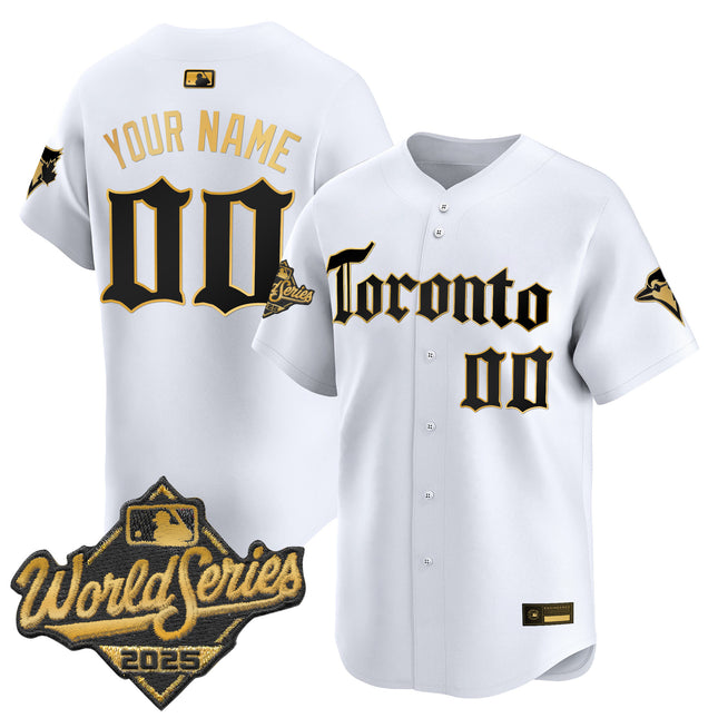 Toronto Blue Jays 2025 World Series Vapor Premier Limited Custom Jersey - Gothic North Edition - All Stitched