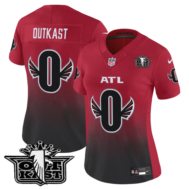 Women's Outkast x Atlanta Falcons 2025 Vapor Limited Jersey - All Stitched