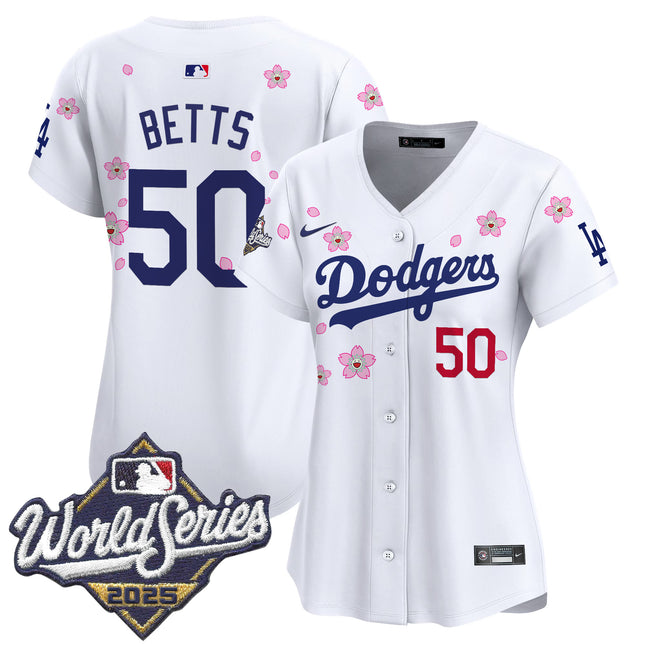Women's Dodgers 2025 World Series x Tokyo Series Vapor Premier Limited Jersey - Stitched