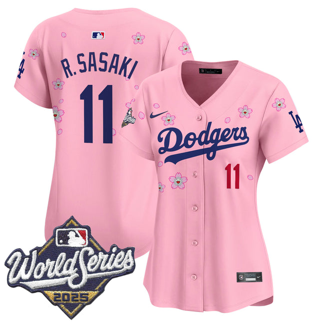 Women's Dodgers 2025 World Series x Tokyo Series Vapor Premier Limited Jersey - Stitched