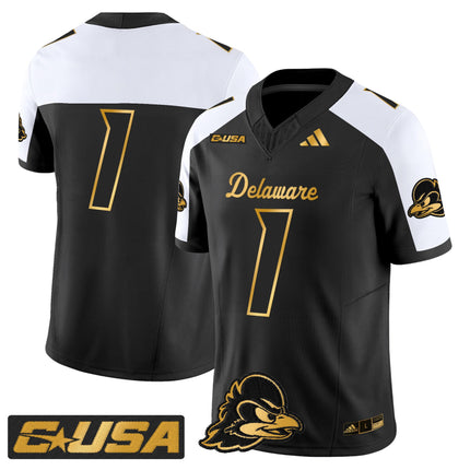 Men's Delaware Blue Hens 2025 Gold Vapor Limited Jersey - All Stitched