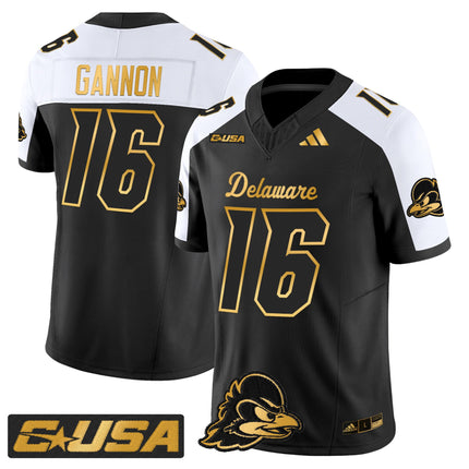 Men's Delaware Blue Hens 2025 Gold Vapor Limited Jersey - All Stitched