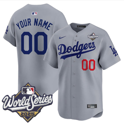 Dodgers 2025 World Series Vapor Premier Limited Custom Jersey V2 - All Stitched