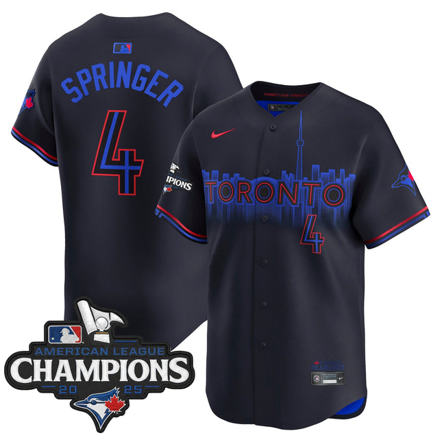 Men's Toronto Blue Jays 2025 American League Champions Vapor Premier Limited Jersey - All Stitched