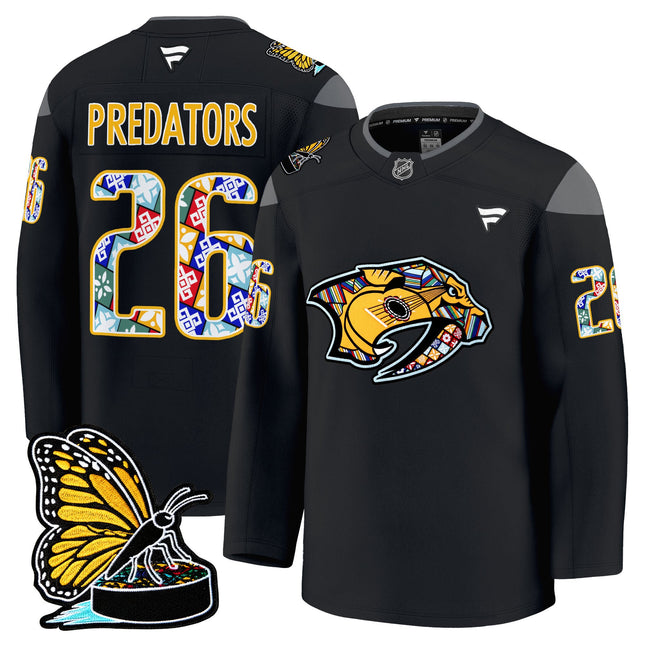 Men's Nashville Predators 2025 Hispanic Music Heritage Night Premium Jersey - All Stitched