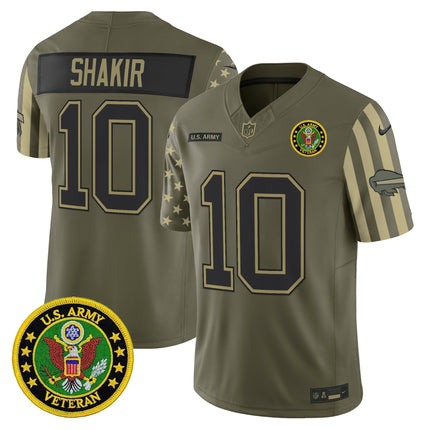 Men's Buffalo Bills x U.S. Military Veteran Vapor Limited Jersey - All Stitched