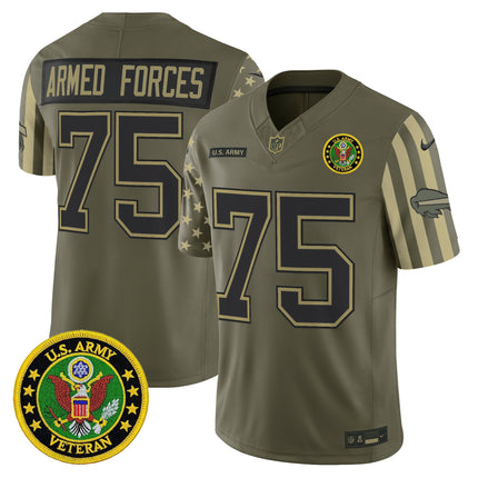 Men's Buffalo Bills x U.S. Military Veteran Vapor Limited Jersey - All Stitched