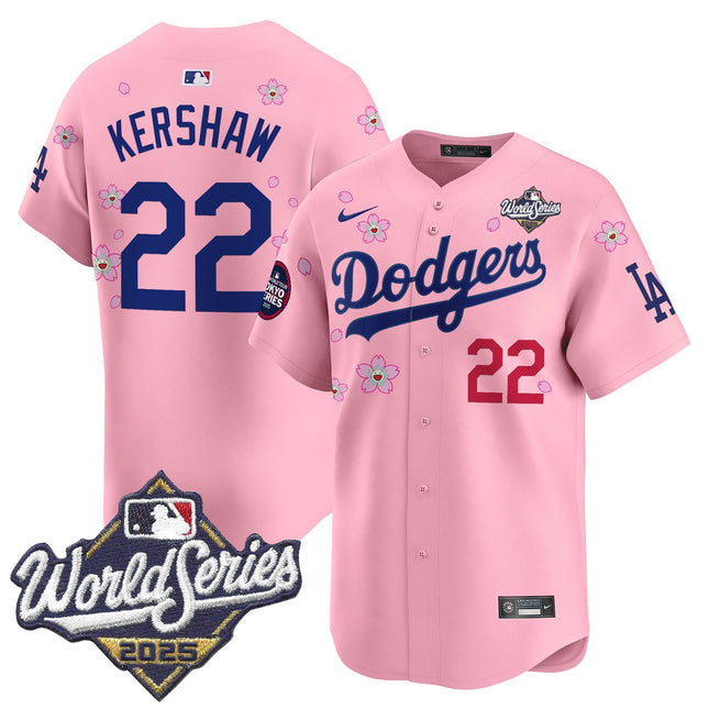 Men's Dodgers 2025 World Series x Tokyo Series Vapor Premier Limited Jersey V2 - Stitched