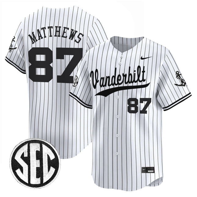 Men's Vanderbilt Commodores 2025 Vapor Baseball Jersey - All Stitched