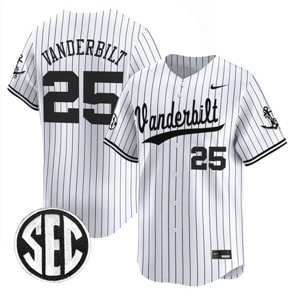 Men's Vanderbilt Commodores 2025 Vapor Baseball Jersey - All Stitched