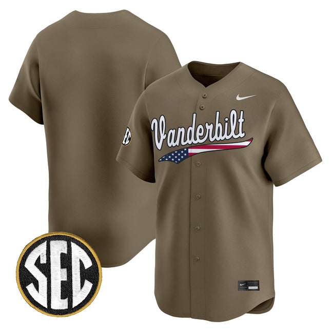 Men's Vanderbilt Commodores 2025 Vapor Baseball Jersey - All Stitched