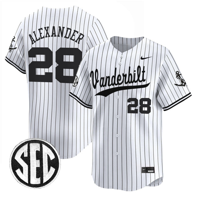 Men's Vanderbilt Commodores 2025 Vapor Baseball Jersey - All Stitched